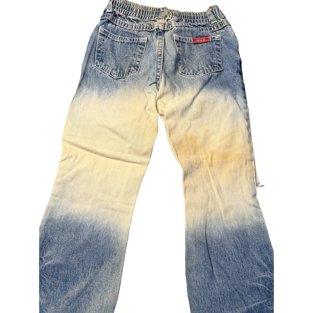 VTG Zana‎ Di Kids Girls Small Bleached Flared Pants Streetwear Denim Retro Jeans